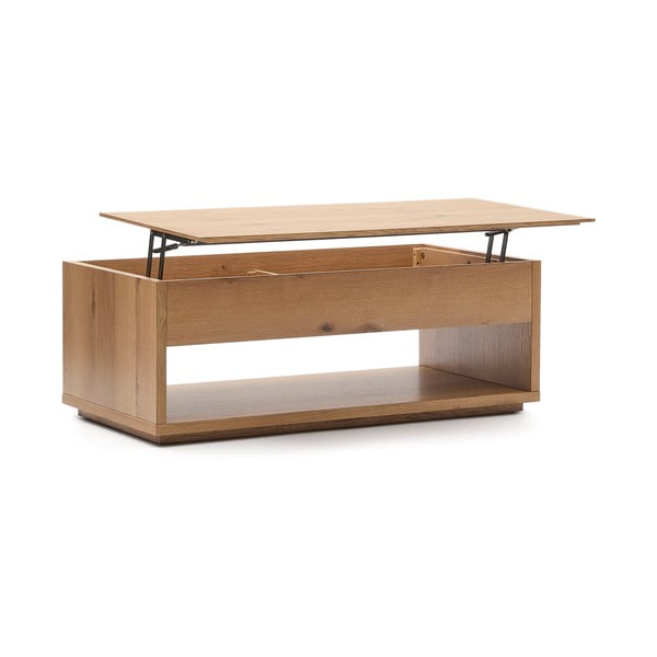 Stolik w dekorze dębu w naturalnym kolorze 60x120 cm Alguema – Kave Home