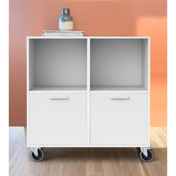 Biała komoda na kółkach Keep by Hammel-image-1