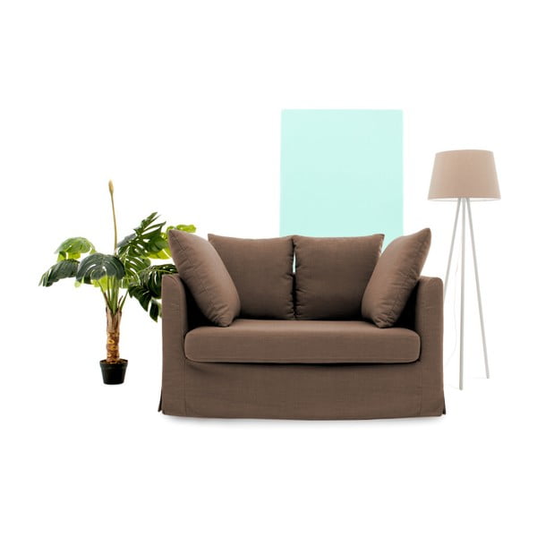 Brązowa sofa 2-osobowa Vivonita Coraly-image-4