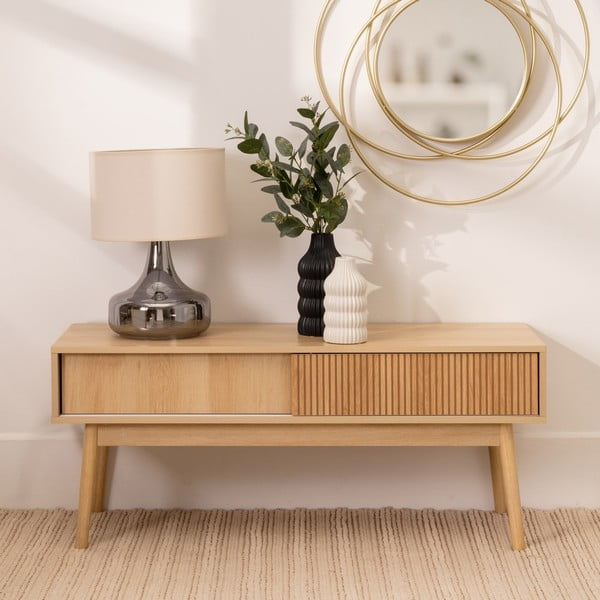 Szafka pod TV w naturalnym kolorze 115x48x40 cm Naroa – Casa Selección-image-1