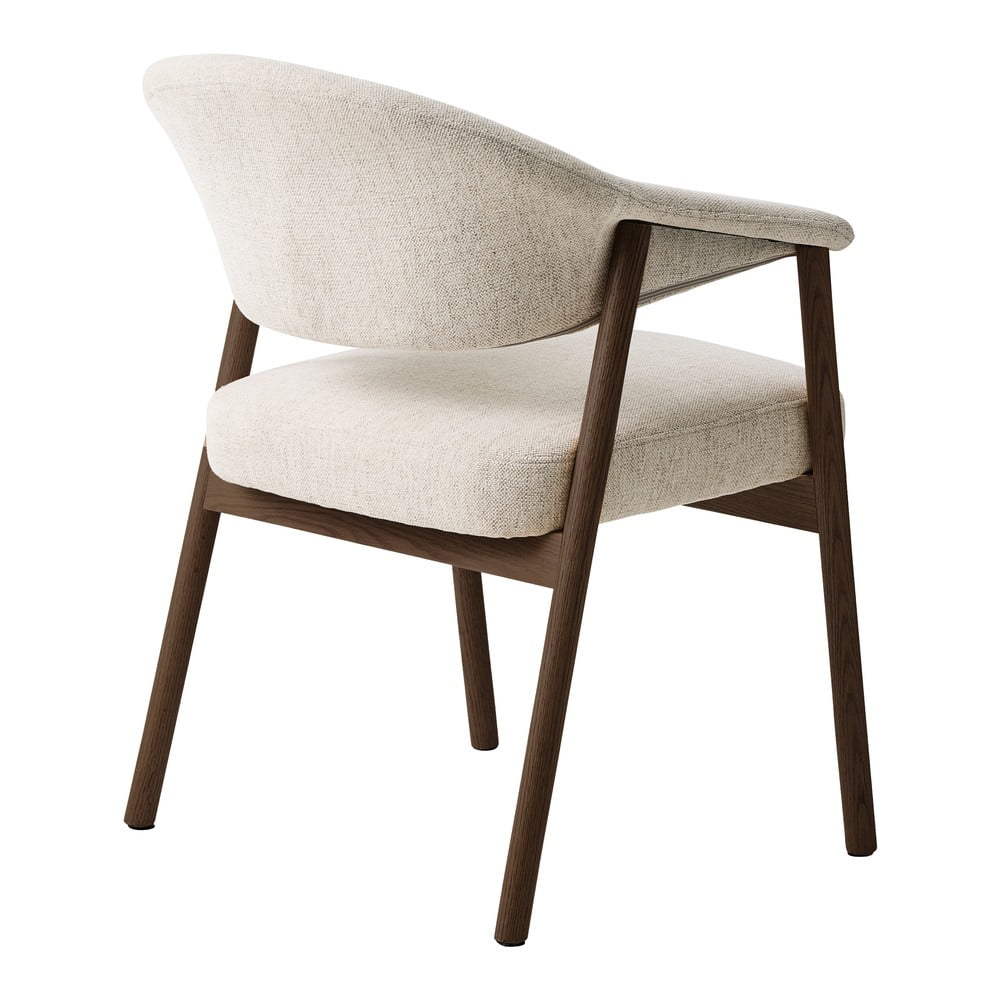Kremowe fotele jadalniane zestaw z podłokietnikami 2 szt. z litego drewna dębowego Elk – Unique Furniture (zdjęcie 9)