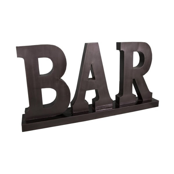 Czarny metalowy napis Antic Line Bar