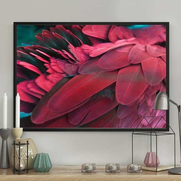Plakat DecoKing Feathers Red, 100x70 cm-image-1