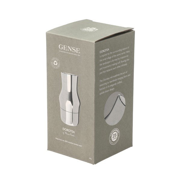 Młynek ze stali nierdzewnej w kolorze srebra z połyskiem Dorotea – Gense-image-4