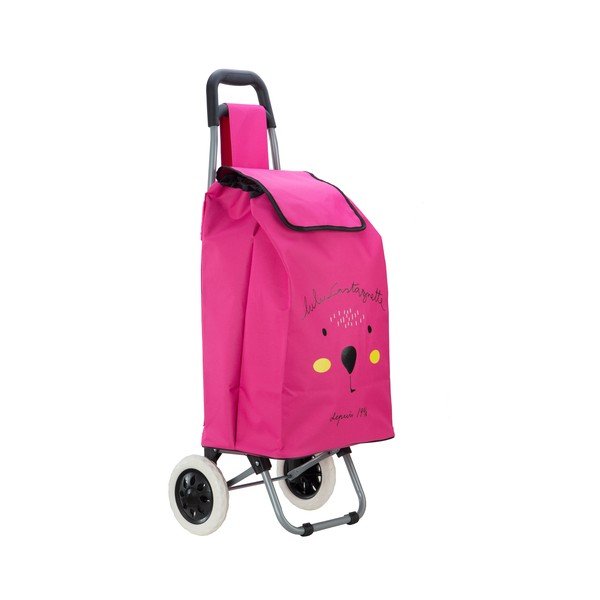 Różowa torba na zakupy na kółkach Lulucastagnette Cosette, 37 l-image-4