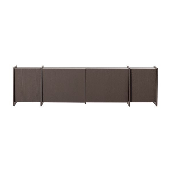 Ciemnobrązowa szafka pod TV w dekorze jesionu 200x53x44 cm Brock – WOOOD
