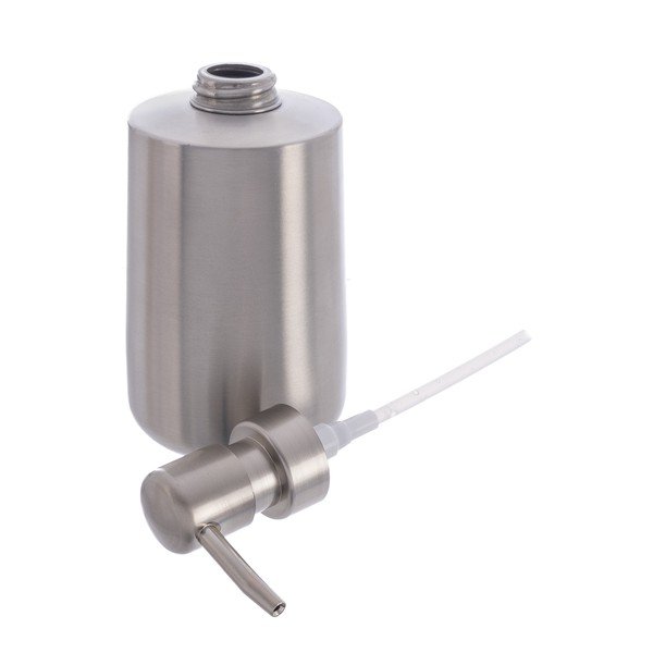 Dozownik do mydła ze stali nierdzewnej w kolorze matowego srebra 450 ml – Orion-image-3