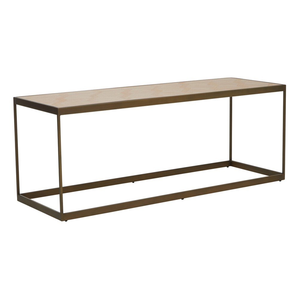 Brązowy/w naturalnym kolorze stolik z blatem w dekorze dębu 40x120 cm Grenoble – Premier Housewares
