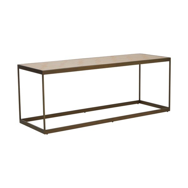 Brązowy/w naturalnym kolorze stolik z blatem w dekorze dębu 40x120 cm Grenoble – Premier Housewares