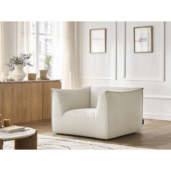 Beżowy sztruksowy fotel Giorgia – Bobochic Paris-image-1