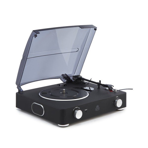 Czarny gramofon GPO Stylo II Black