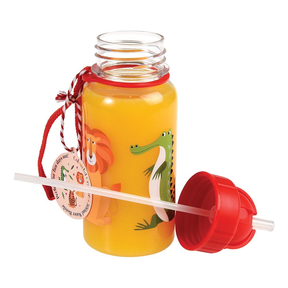 Czerwona butelka dla dzieci z tritanu 500 ml Colourful Creatures – Rex London (zdjęcie 3)