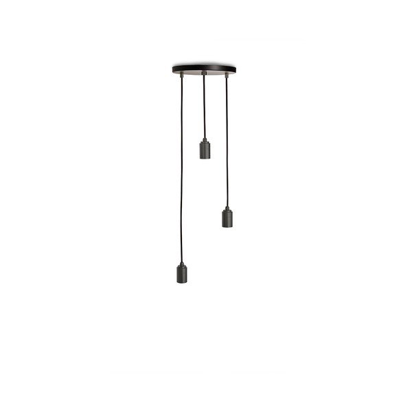 Ciemnoszara lampa wisząca ze ściemniaczem ø 25 cm Triple Pendant – tala