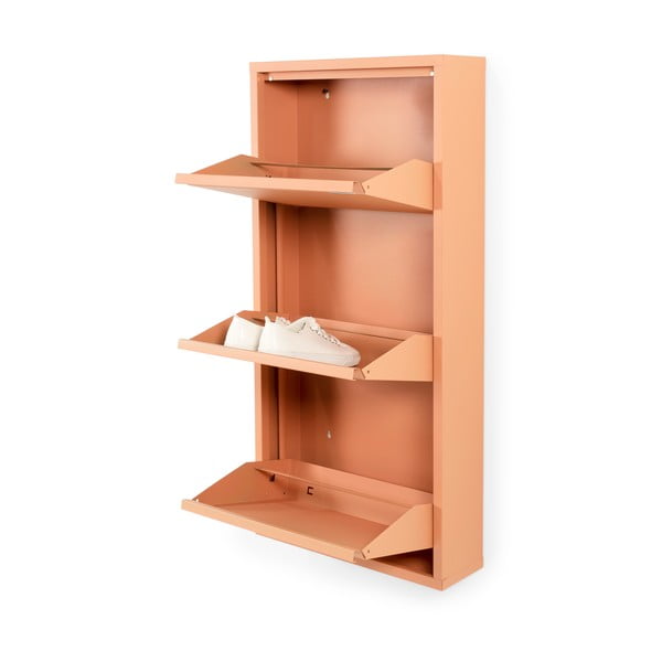 Łososiowa metalowa uchylna szafka na buty 50x103x15 cm Billy – Spinder Design-image-2