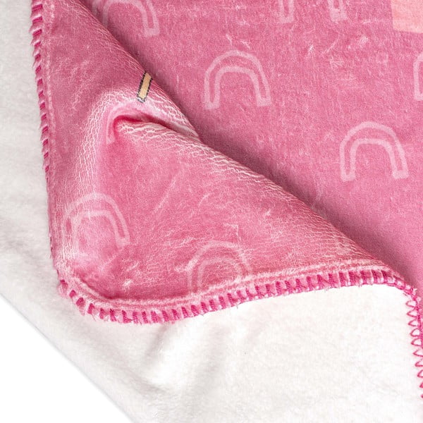 Różowy koc dziecięcy z mikrowłókna 140x110 cm Hola – Moshi Moshi-image-3