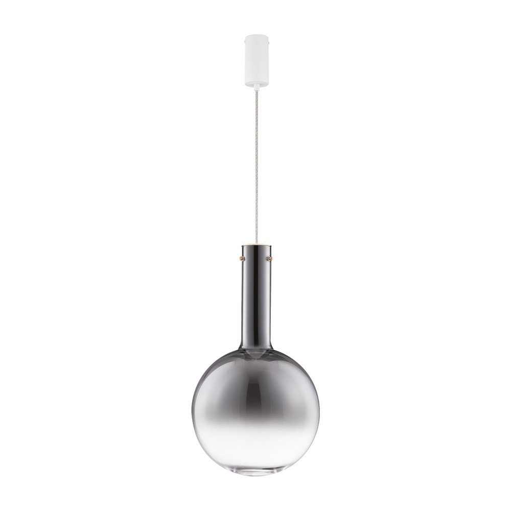Szara szklana lampa wisząca LED ze ściemniaczem ø 30 cm Nostos – Nova Luce
