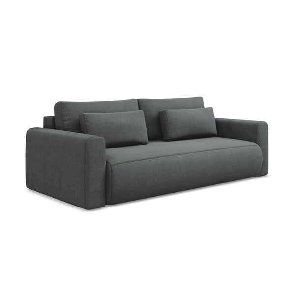 Ciemnoszara rozkładana/ze schowkiem sofa 238 cm Kapua – Makamii-image-1