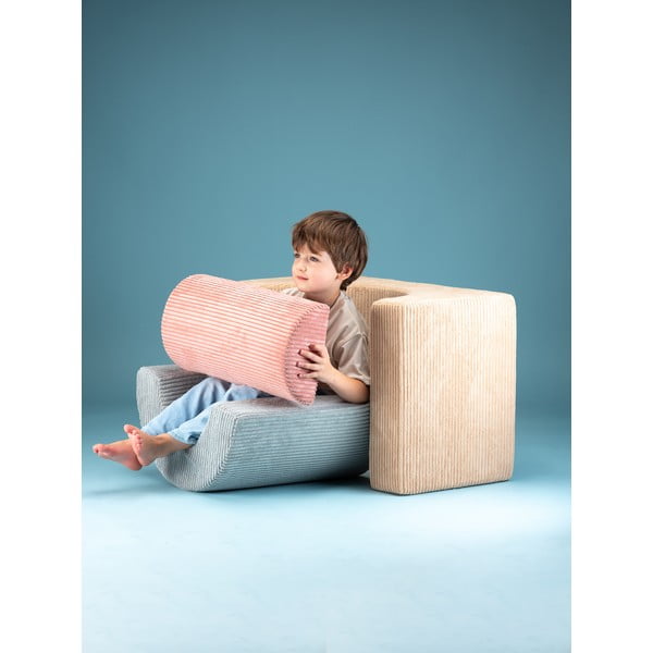 Jasnobrązowy sztruksowy piankowy plac zabaw 3 szt. wysokość 37 cm 75x49 cm Rainbow Montessori – Wigiwama-image-2