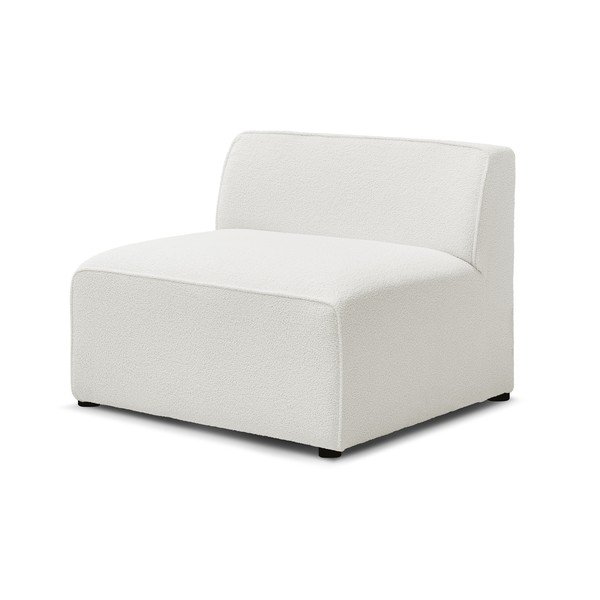 Biały moduł sofy z materiału bouclé (moduł środkowy) Megeve – Bobochic Paris-image-3