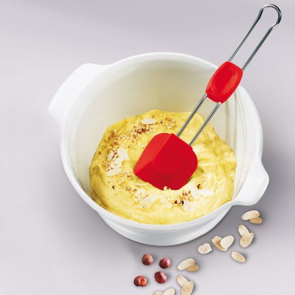 Czerwona silikonowa łyżka kuchenna Dr. Oetker Flexxibel Love-image-1