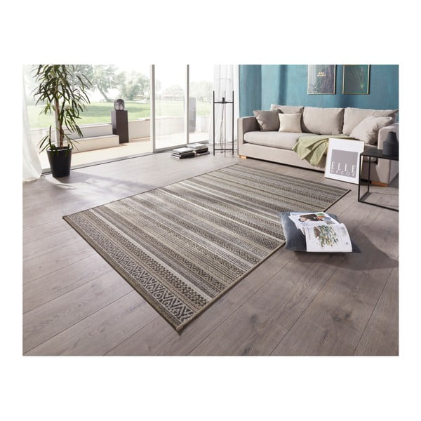 Brązowy dywan odpowiedni na zewnątrz Elle Decoration Bloom Torcy, 80x150 cm-image-1