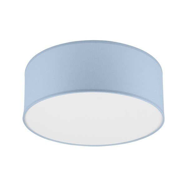 Niebieska lampa sufitowa z tekstylnym kloszem ø 35 cm Vivian – LAMKUR-image-1
