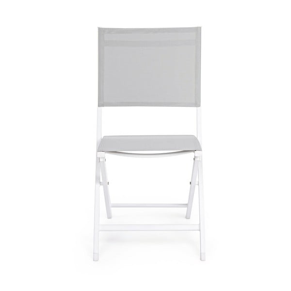 Białe metalowe krzesło ogrodowe Elin   – Bizzotto-image-2