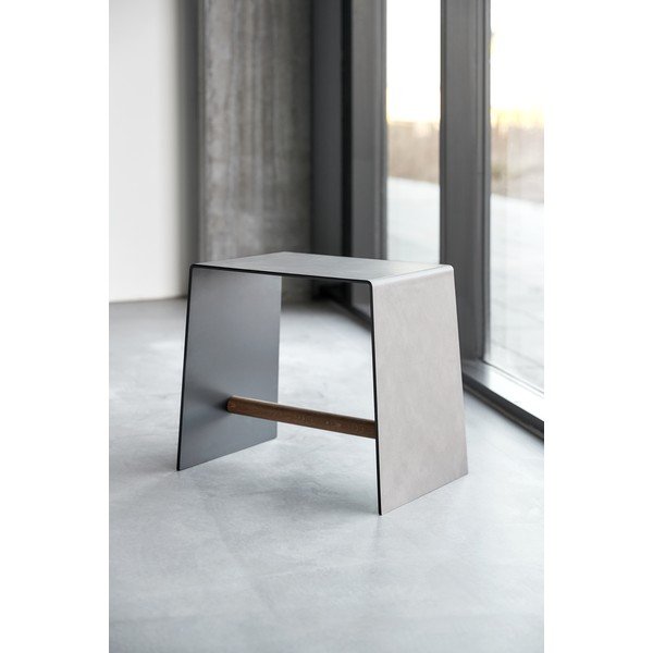 Szarobeżowy metalowy stołek Bull – LIND DNA-image-1