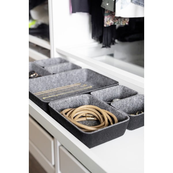 Komplet 7 szarych organizerów Wenko-image-1