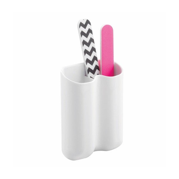 Biały kubek na szczoteczki do zębów InterDesign Affixx-image-3