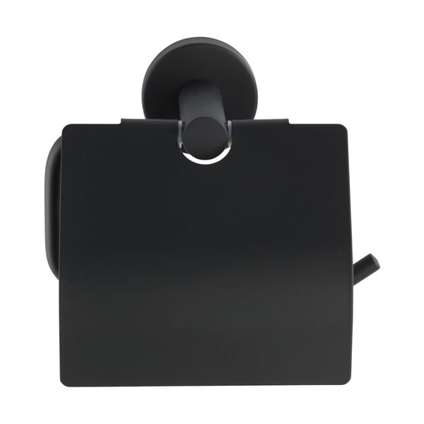 Ścienny uchwyt na papier toaletowy ze stali nierdzewnej w kolorze matowej czerni Bosio – Wenko-image-2