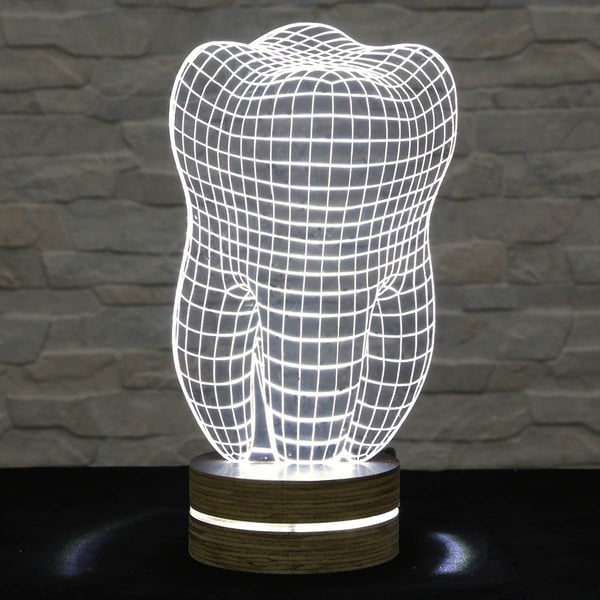 Lampa 3D stołowa Tooth