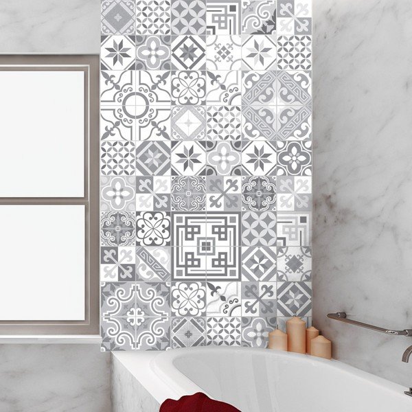 Zestaw 60 naklejek Ambiance Shades of Grey, 15x15 cm-image-3