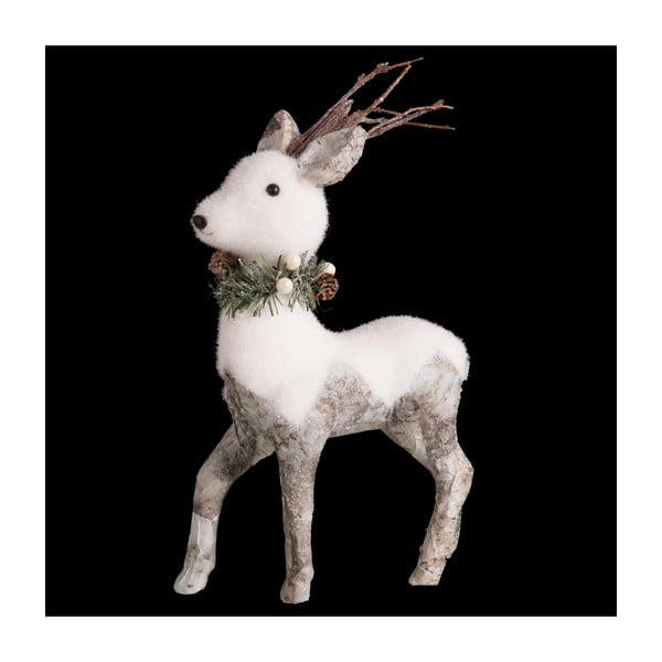 Biała ozdoba świąteczna Unimasa Deer, wys. 45 cm