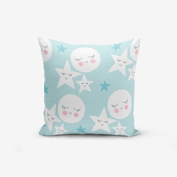 Poszewka na poduszkę z domieszką bawełny Minimalist Cushion Covers With Points Moon Star, 45x45 cm