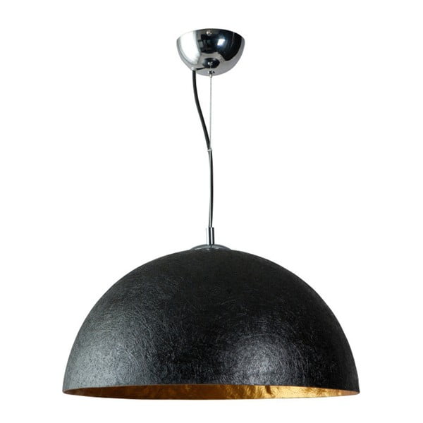 Czarno-złota lampa wisząca ETH Mezzo Tondo, ⌀ 50 cm