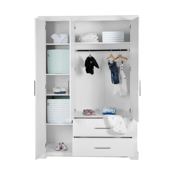 Biała szafa dziecięca 139x199 cm Maxi – Roba-image-3