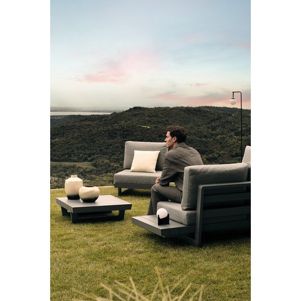 Czarna metalowa lampa stołowa LED ze ściemniaczem z plastikowym kloszem (wysokość 16 cm) Cardamom – Bizzotto-image-1