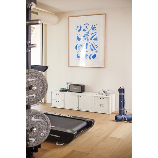 Kremowa szafka pod TV 157x42x40 cm Wally – Teulat-image-1