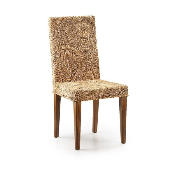 Krzesło rattanowe z konstrukcją z drewna Moycor Banana