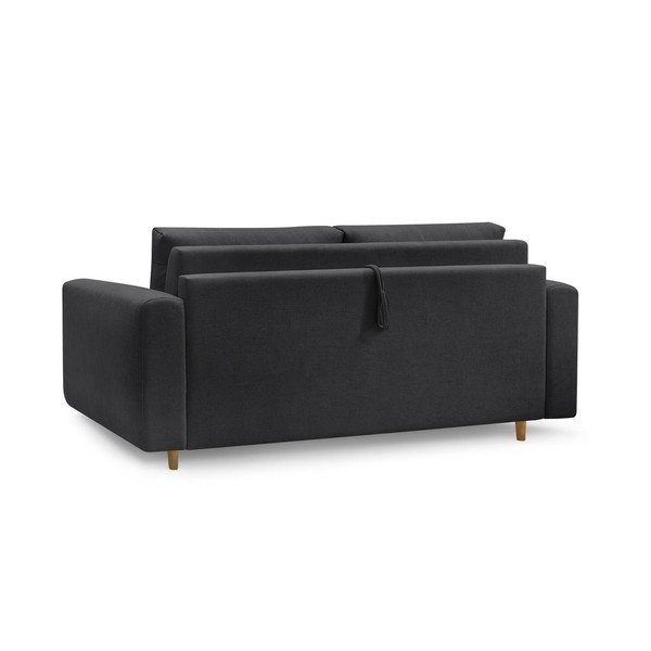 Czarna sofa do spania/rozkładana 200 cm Cocoone – Bobochic Paris-image-4