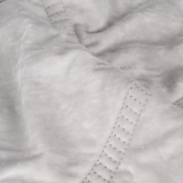 Kremowa aksamitna narzuta pikowana 180x260 cm – Ixia-image-2