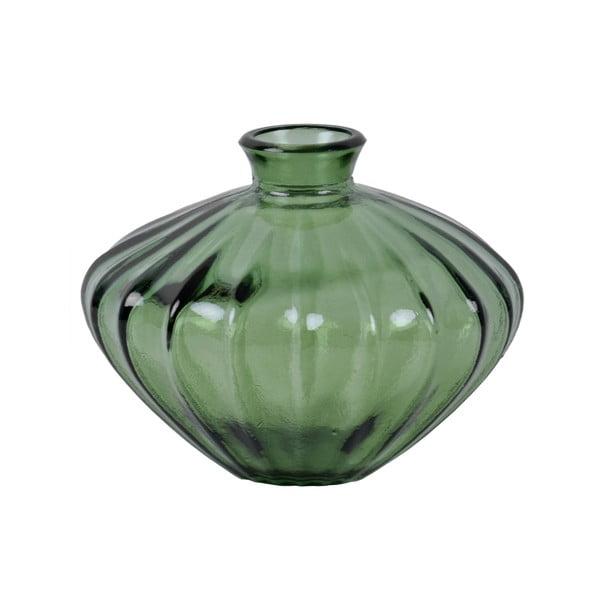 Zielony wazon ze szkła z recyklingu Ego Dekor Etnico, wys. 14 cm