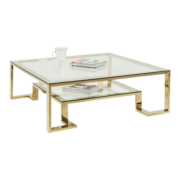 Szklany stolik Kare Design Gold Rush