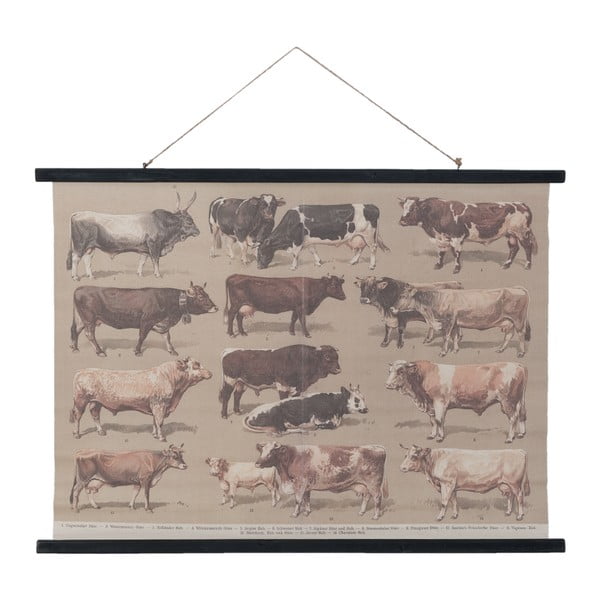 Obraz Clayre & Eef Cows, 105x76 cm