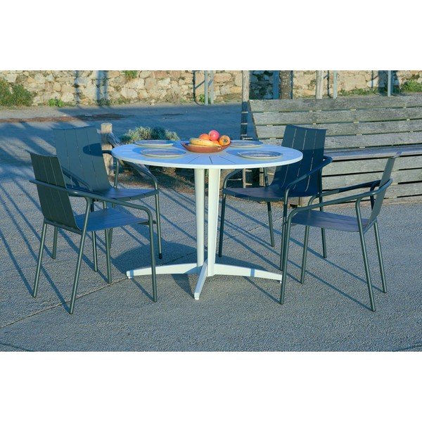 Aluminiowy okrągły stół ogrodowy ø 110 cm Fleole – Ezeis-image-4