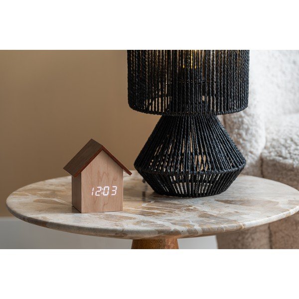 Czarna lampa stołowa z kloszem z plecionki papierowej (wys. 30 cm) Forma – Leitmotiv-image-4