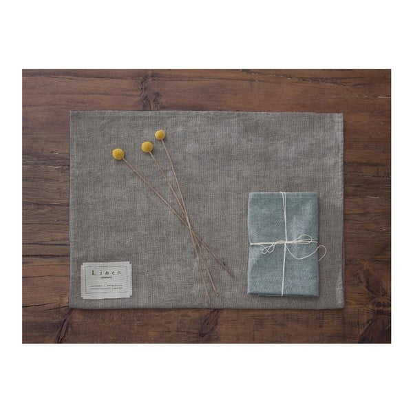 Zestaw 4 serwetek tekstylnych z domieszką lnu Really Nice Things Blue Gradient, 43x43 cm-image-2