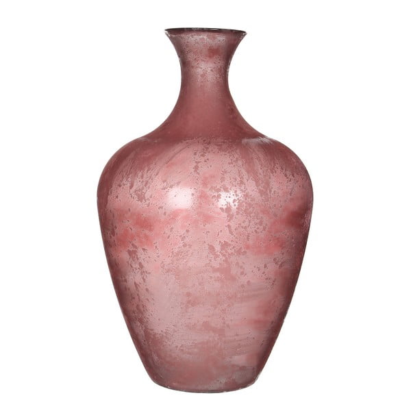 Różowy wazon szklany Mica Olivier, 65x40 cm
