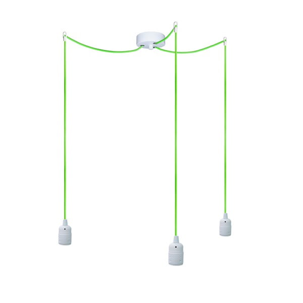 Trzy wiszące kable Uno, zielony/biały